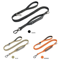 HKM-4657853 Retractable Reflective Traction Belt for Pets with Hand-Holding Rope in Black, Orange, Khaki