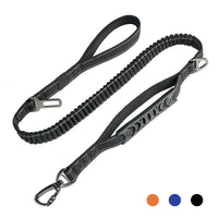 HKM-4657853 Retractable Reflective Traction Belt for Pets with Hand-Holding Rope in Black, Orange, Khaki