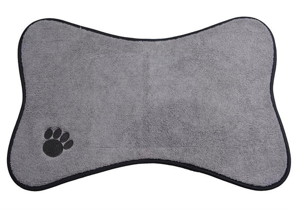 HKM-465811 Non-Slip Microfiber Pet Bowl Mat - Washable & Removable for Cats and Dogs