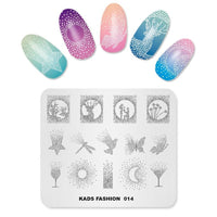 HKM-465939 Metal Printing Plate Template for Nail Art - Color Painted Design Transfer Tool