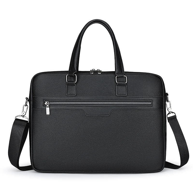 HKM-466003 Elegant Waterproof PU Leather Laptop Briefcase for Business & Travel - Multi-Function Design