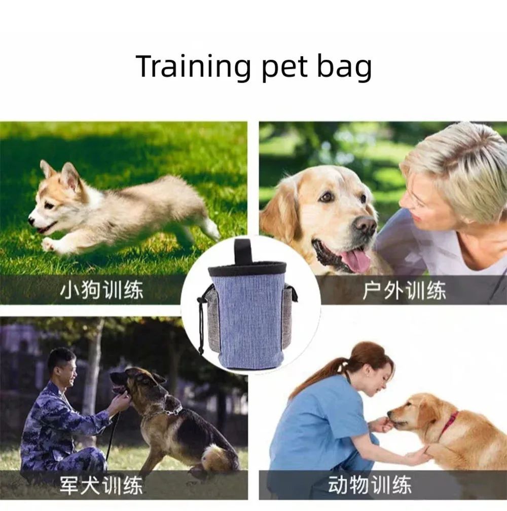 HKM-4660285 Portable Waterproof Pet Training Waist Bag with Multiple Pockets for Dog Toys and Snacks