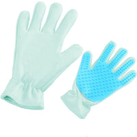 HKM-4661693 Suede Five Finger Gloves for Cat Bathing and Massage in Pink and Blue