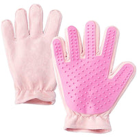 HKM-4661693 Suede Five Finger Gloves for Cat Bathing and Massage in Pink and Blue