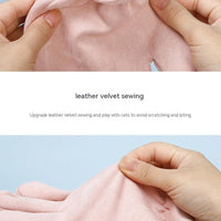 HKM-4661693 Suede Five Finger Gloves for Cat Bathing and Massage in Pink and Blue