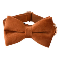 HKM-4661821 Elegant Velvet Dog Collar Set with Gold Clasp and Bow Tie ??????