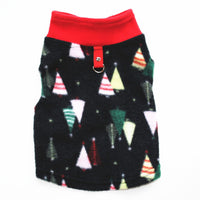 HKM-4662205 Cozy Polar Fleece Dog Clothes for Autumn and Winter - Christmas Hat, Green Skull, Christmas Tree Designs