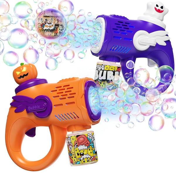 HKM-466259 Automatic Bubble Maker with LED Lights for Kids - Halloween Bubble Machine, Ages 5 and Up