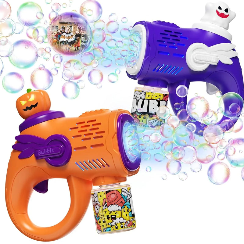 HKM-466259 Automatic Bubble Maker with LED Lights for Kids - Halloween Bubble Machine, Ages 5 and Up