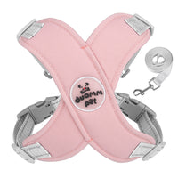 HKM-4663101 Reflective Chest Strap with Tow Rope for Dogs - Breathable and Comfortable in Pink, Green, Blue, Yellow