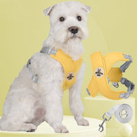 HKM-4663101 Reflective Chest Strap with Tow Rope for Dogs - Breathable and Comfortable in Pink, Green, Blue, Yellow