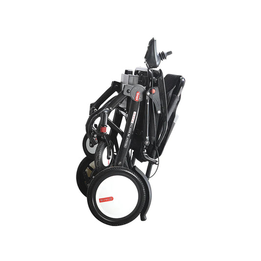 HKM-466323 Lightweight Portable Folding Electric Wheelchair with Brushless Motors - 16kg, 100kg Capacity, 12Ah Lithium Battery