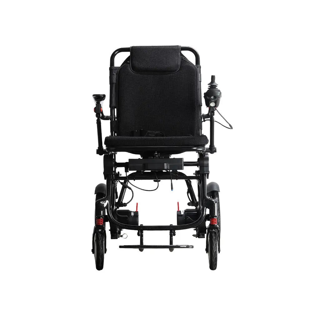 HKM-466323 Lightweight Portable Folding Electric Wheelchair with Brushless Motors - 16kg, 100kg Capacity, 12Ah Lithium Battery
