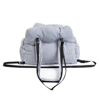 HKM-4663869 Removable Portable Cloth Car Kennel in Army Green, Striped, and Blue - Available in Small and Large Sizes