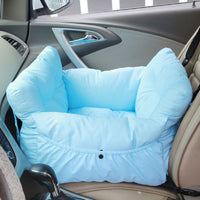 HKM-4663869 Removable Portable Cloth Car Kennel in Army Green, Striped, and Blue - Available in Small and Large Sizes
