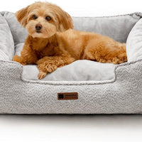HKM-466451 Medium Dog Bed – Washable Rectangle Dog Bed with Warming Features and Non-Slip Bottom, Suitable for Medium Dogs