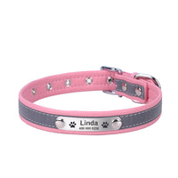 HKM-4665661 Reflective Microfiber Collars for Small and Medium Dogs and Cats - Multiple Colors Available