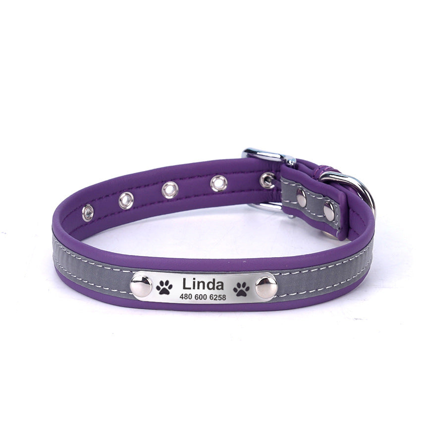 HKM-4665661 Reflective Microfiber Collars for Small and Medium Dogs and Cats - Multiple Colors Available