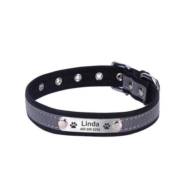 HKM-4665661 Reflective Microfiber Collars for Small and Medium Dogs and Cats - Multiple Colors Available
