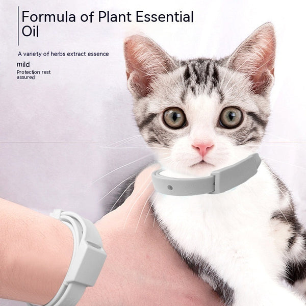 HKM-4665789 Essential Oil Mosquito Repellent Collar for Dogs and Cats - Washable, Adjustable Design, Monochrome Pattern