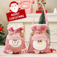 HKM-466579 Cartoon Snowman Gift Handbag for Children with Elk Design - Cloth Material