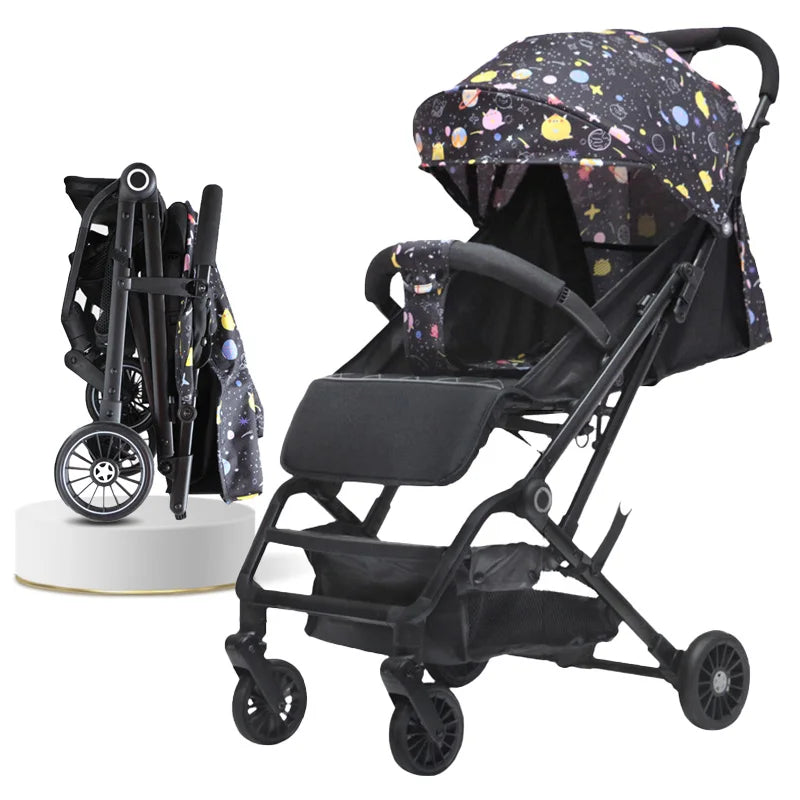 HKM-466643 Lightweight Foldable Baby Stroller with One-Hand Portable Travel Design
