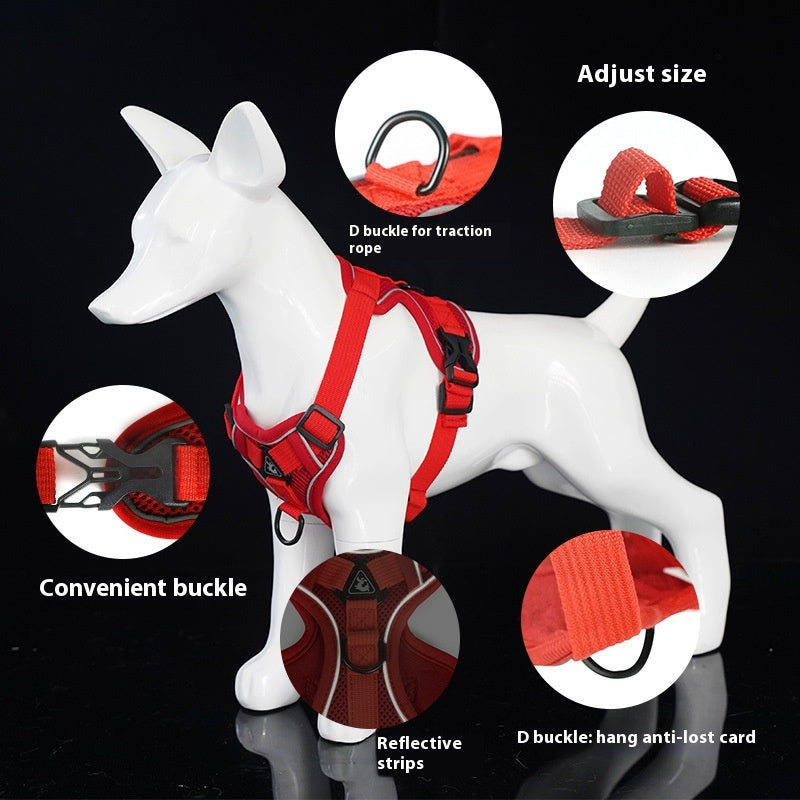 HKM-4668861 Breathable Mesh Pet Vest with Anti-Lost Collar for Dogs and Cats - Various Colors Available