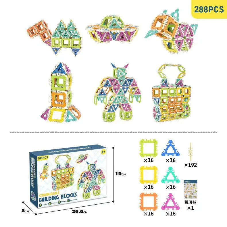 HKM-466899 Educational Jigsaw Puzzle Building Blocks for Kids - Creative Montessori Toy for Developing Intelligence