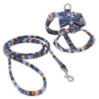 HKM-4671037 Japanese-Style Cat Chest Harness Lead Made of Durable Polyester