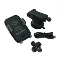 HKM-467155 Fast Wireless Car Charger with Automatic Infrared Sensor for Qi-Compatible Phones