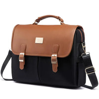 HKM-467155 Large Canvas Computer Work Bag for Women, Stylish Shoulder Handbag and 15.6in Laptop Briefcase