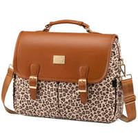HKM-467155 Large Canvas Computer Work Bag for Women, Stylish Shoulder Handbag and 15.6in Laptop Briefcase