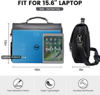 HKM-467155 Large Canvas Computer Work Bag for Women, Stylish Shoulder Handbag and 15.6in Laptop Briefcase