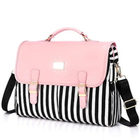 HKM-467155 Large Canvas Computer Work Bag for Women, Stylish Shoulder Handbag and 15.6in Laptop Briefcase