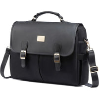 HKM-467155 Large Canvas Computer Work Bag for Women, Stylish Shoulder Handbag and 15.6in Laptop Briefcase