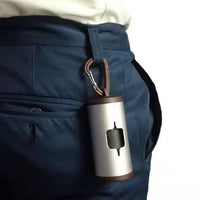 HKM-4671805 Portable Aluminum Dog Waste Bag Holder with Hook for Easy Cleanup