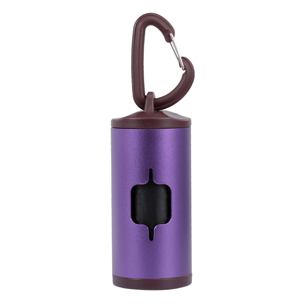 HKM-4671805 Portable Aluminum Dog Waste Bag Holder with Hook for Easy Cleanup
