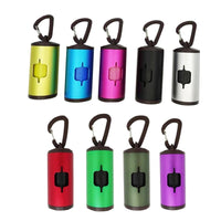 HKM-4671805 Portable Aluminum Dog Waste Bag Holder with Hook for Easy Cleanup
