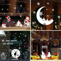 HKM-467219 Christmas Santa Claus Electrostatic PVC Wall Sticker - Waterproof, Removable & Eco-Friendly