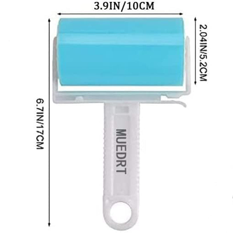 HKM-4672829 Washable Lint Roller Reusable Sticky Pet Hair Remover Cleaner with Cover for Clothes and Furniture