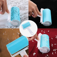 HKM-4672829 Washable Lint Roller Reusable Sticky Pet Hair Remover Cleaner with Cover for Clothes and Furniture