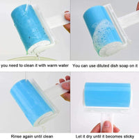 HKM-4672829 Washable Lint Roller Reusable Sticky Pet Hair Remover Cleaner with Cover for Clothes and Furniture