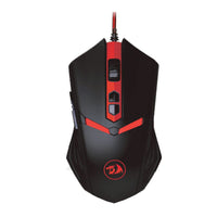 HKM-467283 Wired Optical Gaming Mouse with 2000 DPI, 6 Keys, and Ergonomic Design in Black and Red