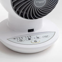 HKM-4672851 Air Circulator Fan with Remote, Oscillation, 3 Speeds, Adjustable Tilt, Quiet Motor, Small Fan for Bedroom, Office, Dorm, White