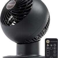 HKM-4672851 Air Circulator Fan with Remote, Oscillation, 3 Speeds, Adjustable Tilt, Quiet Motor, Small Fan for Bedroom, Office, Dorm, White