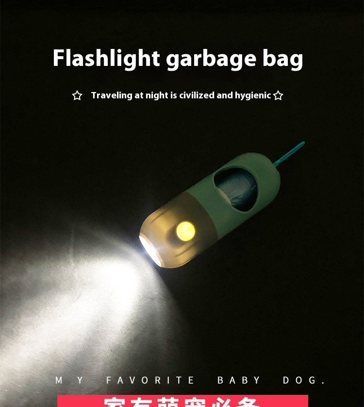 HKM-4673213 Pet Waste Bag Dispenser with Illuminated Design for Easy Cleanup - Portable and Leak-Proof