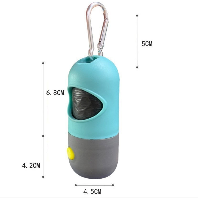 HKM-4673213 Pet Waste Bag Dispenser with Illuminated Design for Easy Cleanup - Portable and Leak-Proof