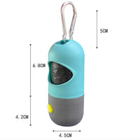 HKM-4673213 Pet Waste Bag Dispenser with Illuminated Design for Easy Cleanup - Portable and Leak-Proof
