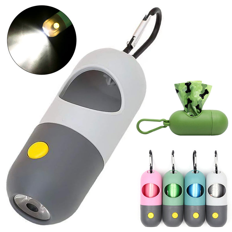 HKM-4673213 Pet Waste Bag Dispenser with Illuminated Design for Easy Cleanup - Portable and Leak-Proof