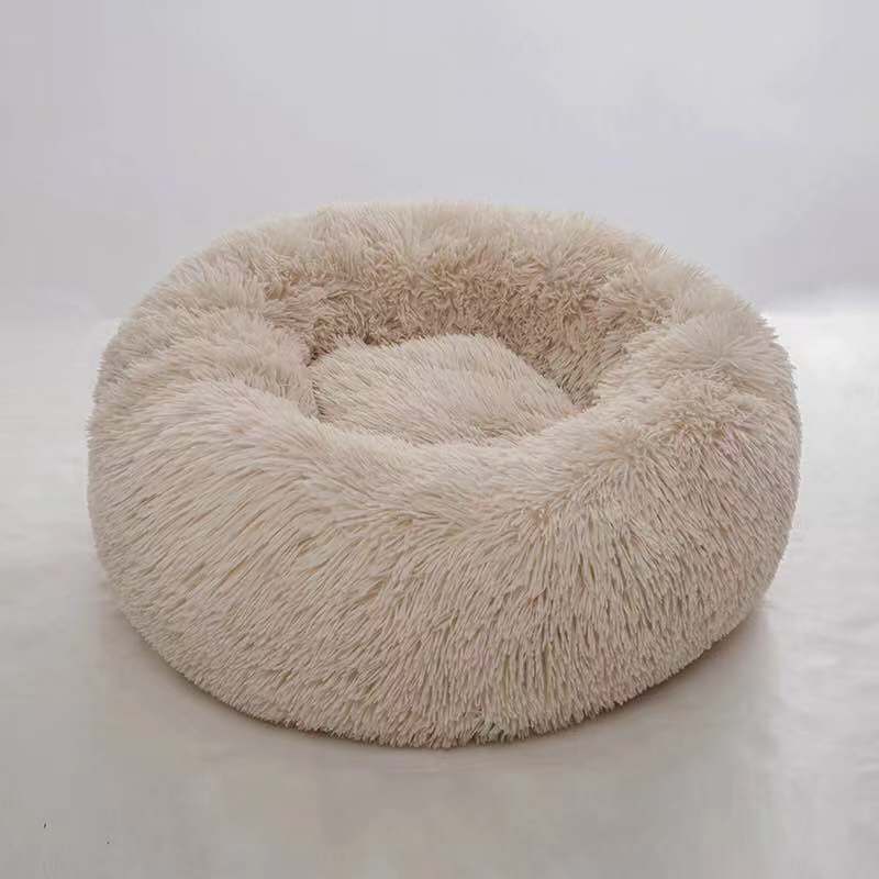 HKM-4673597 Cozy Round Plush Pet Nest in Various Sizes and Colors